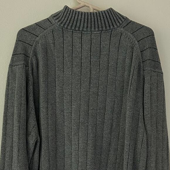 Bass Heritage collection Henley ribbed sweater mock neck prep classic cotton XXL - Picture 7 of 9